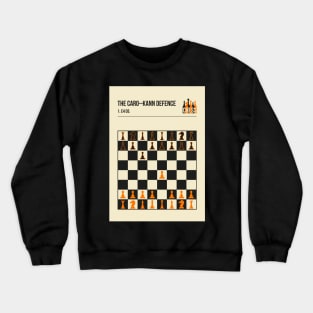 Chess The Caro Kann Defence Minimalistic Book Cover Art Crewneck Sweatshirt